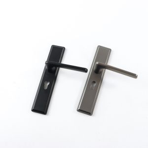 家用房门把手静音铝合金工程锁具卧室门拉手黑色卫生间实木门把手